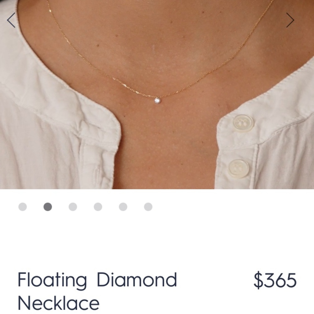 New Gorjana 18K Floating Diamond Necklace